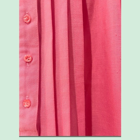 VINTAGE 60s Mod Schrader dress szXS/S Petites midi dress Barbie linen minimalist - Picture 9 of 11